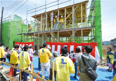 上棟式もち撒きイベント